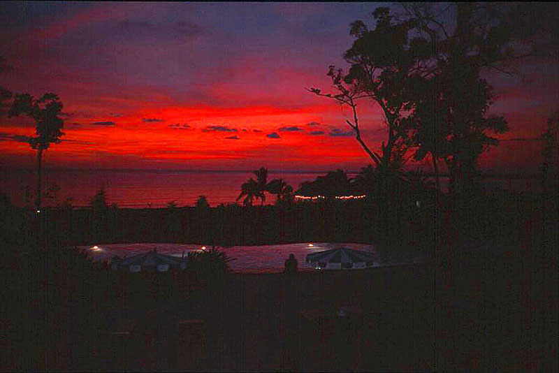 Sonnenuntergang im Resort