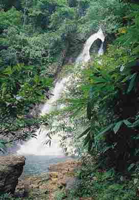 Tham Nang Waterfall in Sri-Phangna Nationalpark